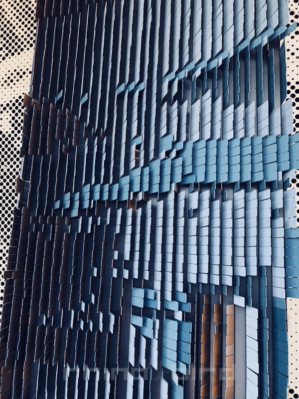 西安鳞片图形艺术墙面