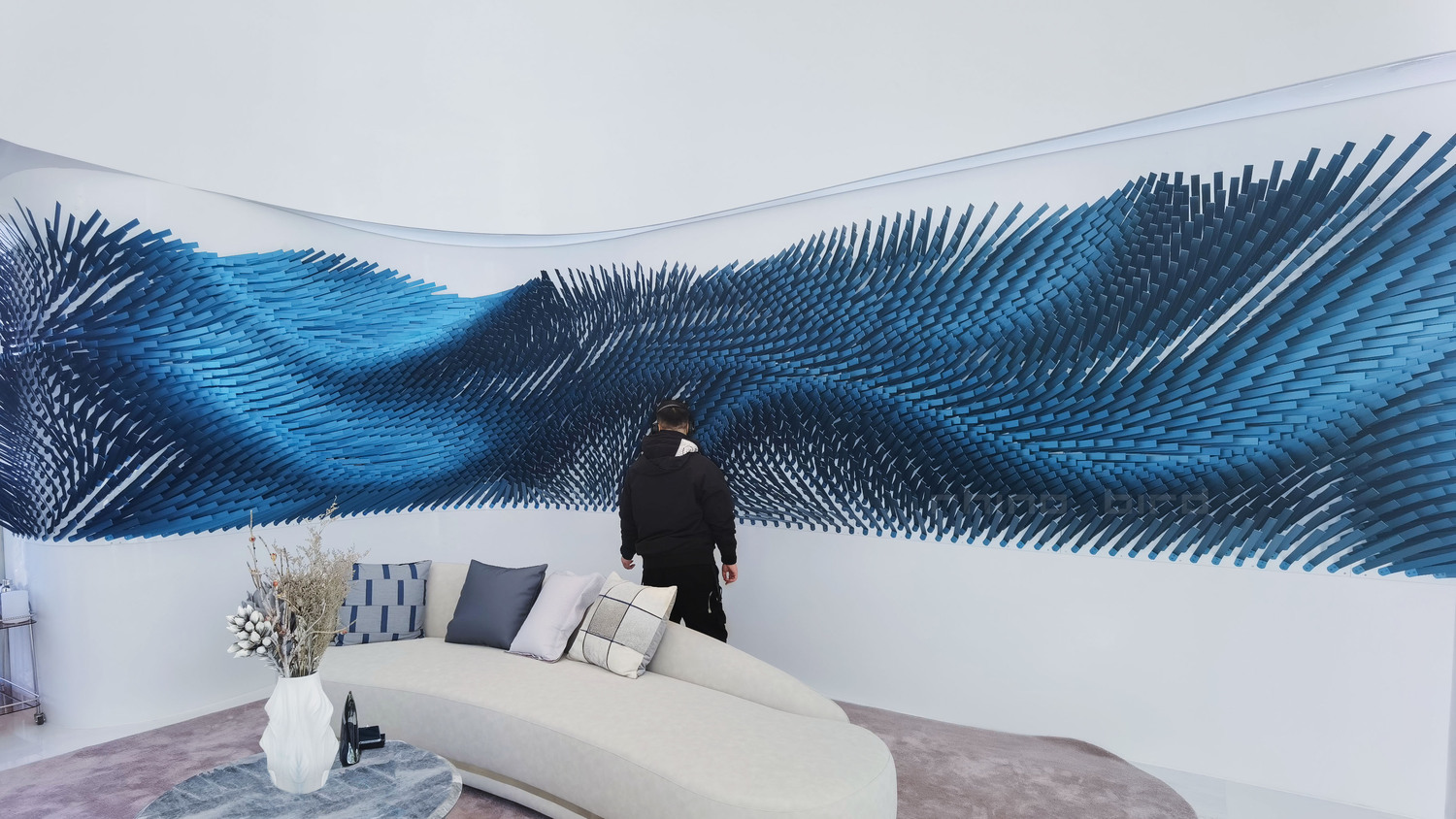 浪花视觉艺术墙面 - 四川犀牛鸟装饰设计有限公司